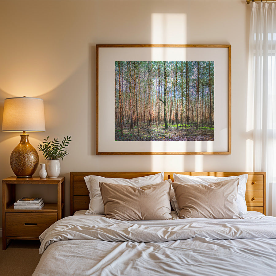 Dutch forest wall art, Netherlands nature print, moody forest poster, fine art landscape photography, woodland wall decor, autumn forest print, atmospheric photo art, forest photography wall art, mindful wall decor, Hahnemühle Photo Rag print