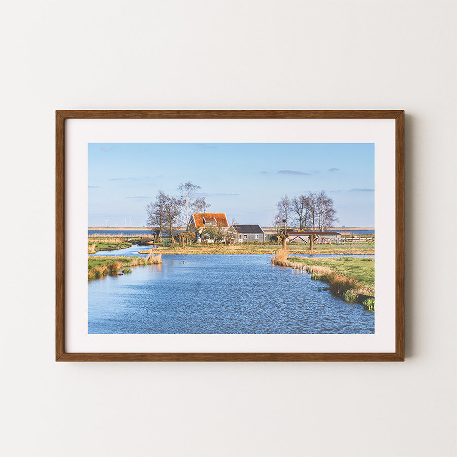 Waterland wall art, Dutch countryside wall art, Netherlands landscape photography print, Dutch polder landscape print, Holland countryside poster, Netherlands nature wall art, Dutch rural landscape print, Waterland photography print, peaceful landscape wall art, Netherlands travel wall art