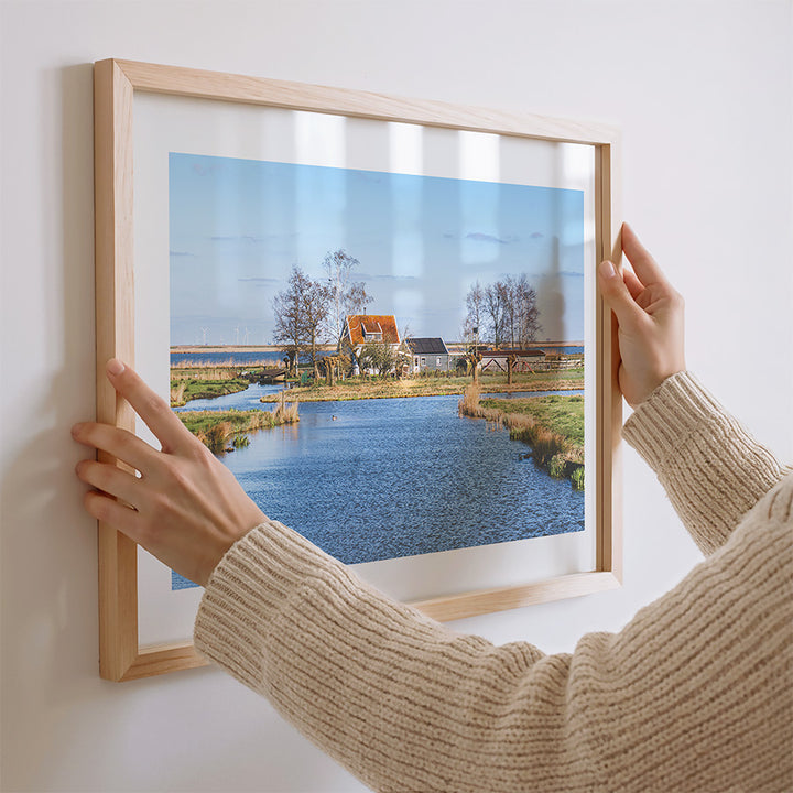 Waterland wall art, Dutch countryside wall art, Netherlands landscape photography print, Dutch polder landscape print, Holland countryside poster, Netherlands nature wall art, Dutch rural landscape print, Waterland photography print, peaceful landscape wall art, Netherlands travel wall art