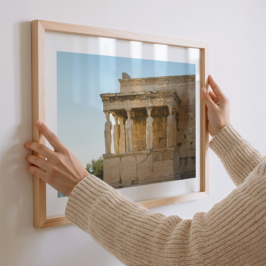 Erechtheion wall art, Acropolis wall art, Athens wall art, Athens photography print, Greece wall art, Greek architecture print, Caryatids wall art, Acropolis poster, Athens poster, Greece fine art print, architectural photography, ancient Greece wall art