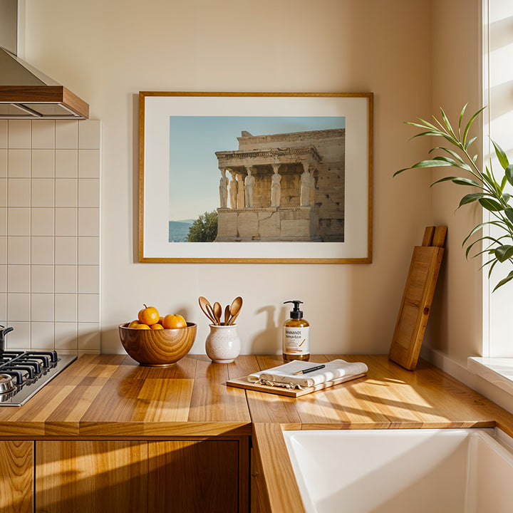 Erechtheion wall art, Acropolis wall art, Athens wall art, Athens photography print, Greece wall art, Greek architecture print, Caryatids wall art, Acropolis poster, Athens poster, Greece fine art print, architectural photography, ancient Greece wall art