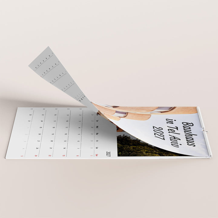 Bauhaus in Tel Aviv, Bauhaus wall calendar 2027, fine art calendar 2027, modern architecture, White City Tel Aviv, fine art photography calendar.