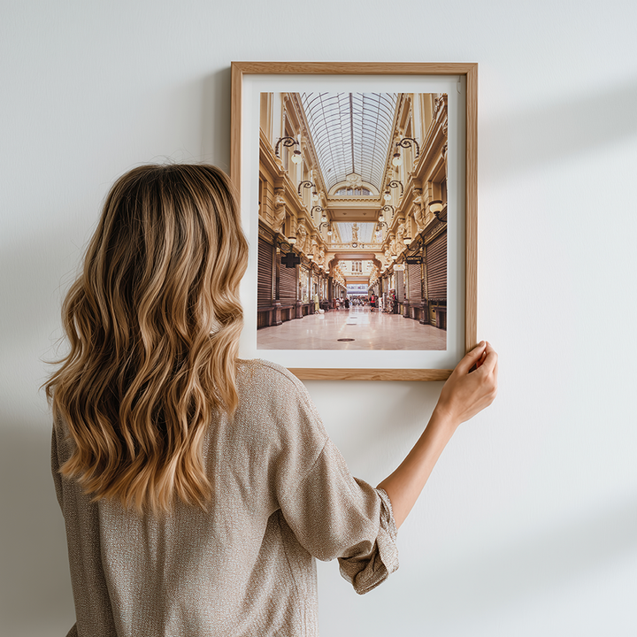 Galerie de la Reine wall art, Brussels wall art, Brussels fine art print, Galeries Royales Saint-Hubert print, Brussels poster, Belgium wall art, European architecture wall art, historic arcade print, vertical wall art, fine art photography print