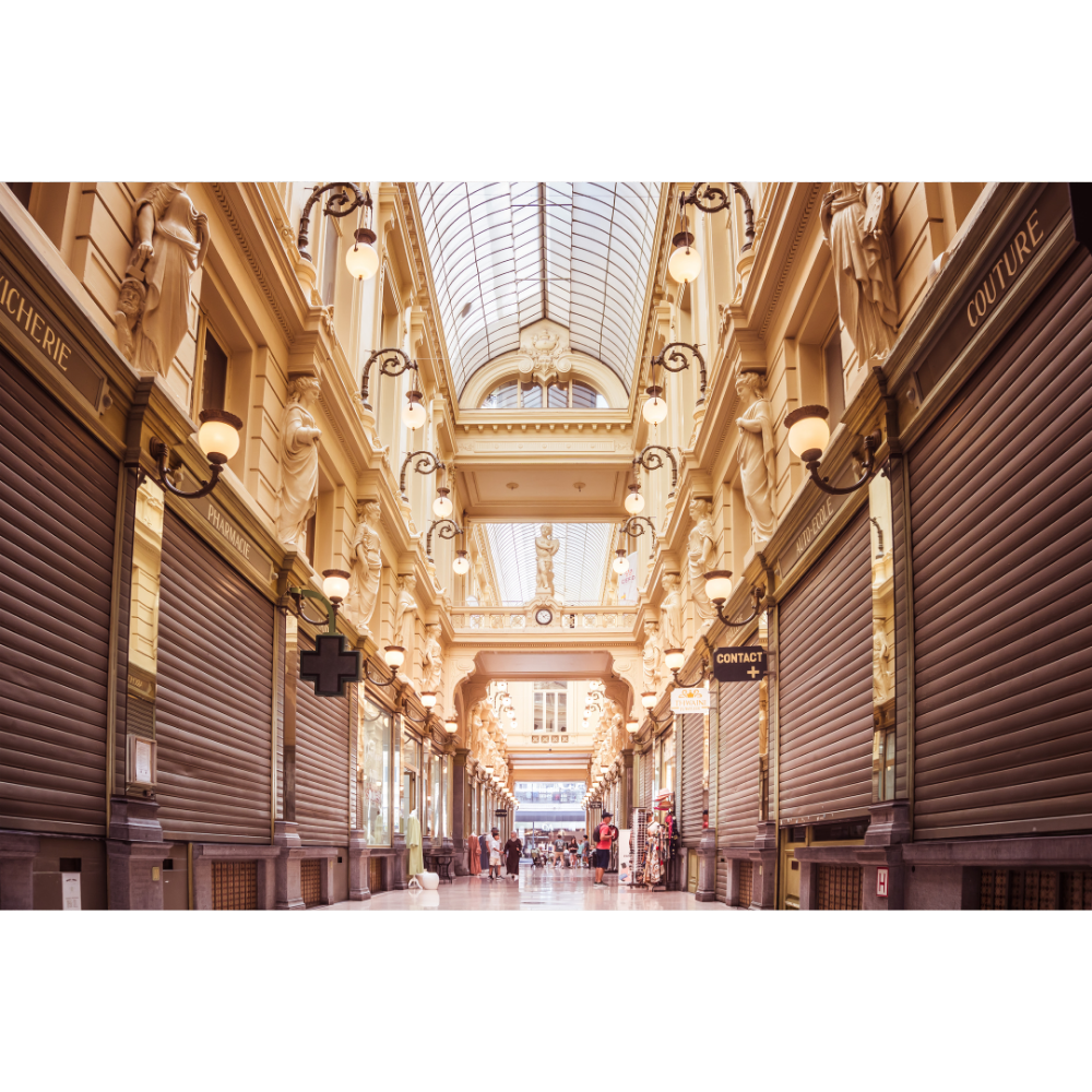 Brussels wall art, Galeries Royales Saint-Hubert print, Brussels fine art print, Brussels poster, Belgium wall art, Galerie de la Reine wall art, historic arcade print, European architecture wall art, travel photography print, fine art photography print