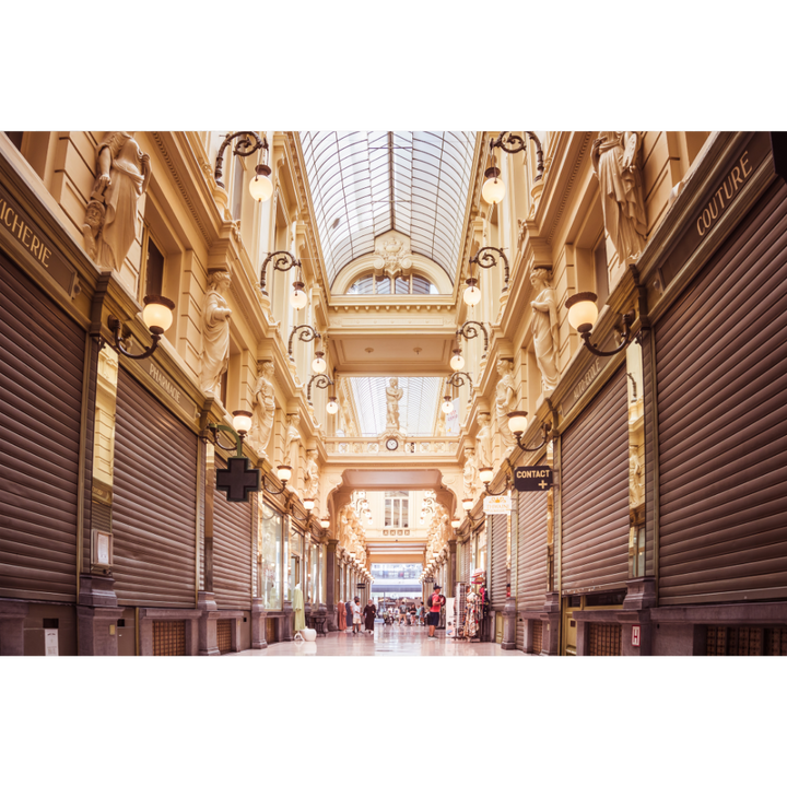 Brussels wall art, Galeries Royales Saint-Hubert print, Brussels fine art print, Brussels poster, Belgium wall art, Galerie de la Reine wall art, historic arcade print, European architecture wall art, travel photography print, fine art photography print