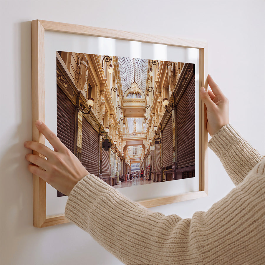 Brussels wall art, Galeries Royales Saint-Hubert print, Brussels fine art print, Brussels poster, Belgium wall art, Galerie de la Reine wall art, historic arcade print, European architecture wall art, travel photography print, fine art photography print