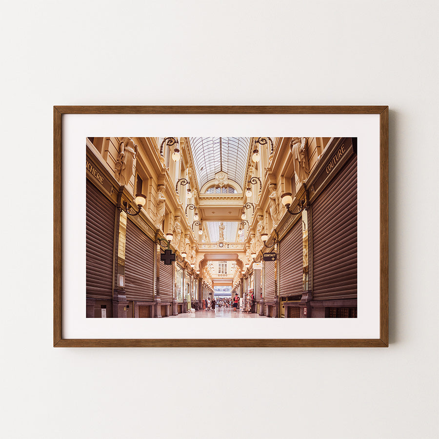 Brussels wall art, Galeries Royales Saint-Hubert print, Brussels fine art print, Brussels poster, Belgium wall art, Galerie de la Reine wall art, historic arcade print, European architecture wall art, travel photography print, fine art photography print