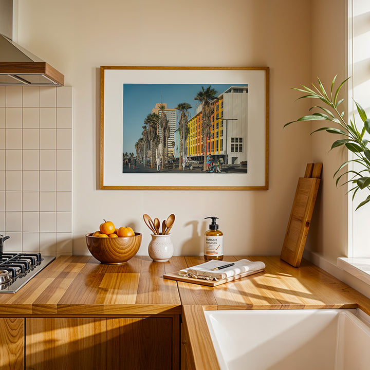 Gordon Beach in Tel Aviv, Tel Aviv wall art, Tel Aviv fine art photography prints, Tel Aviv poster, Gordon Beach print, Dan Tel Aviv hotel promenade, Mediterranean coastal art, Israel travel wall art, Tel Aviv photography, Israeli cityscape print, beach promenade art, modern wall decor