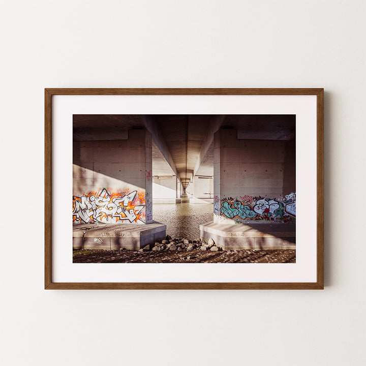 Amsterdam wall art, graffiti art print, urban photography print, fine art poster, street art wall decor, Amsterdam poster, bridge photo print, urban wall art, museum quality print, travel photography art
