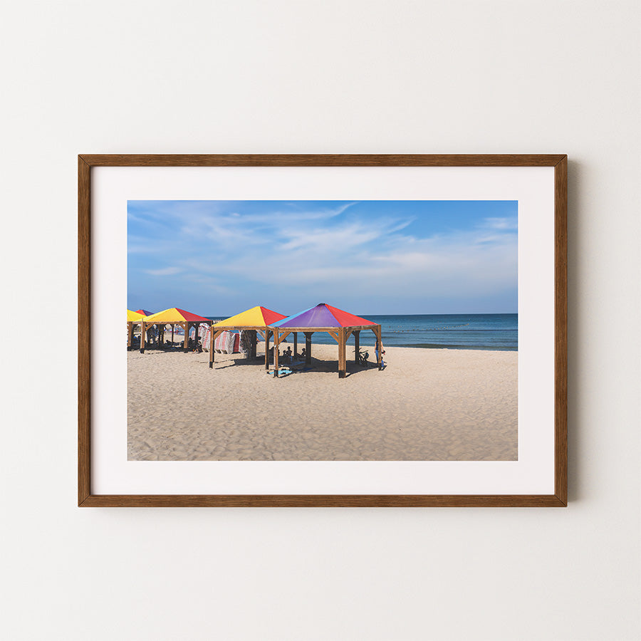 Hilton Beach wall art, Tel Aviv wall art, LGBTQ pride poster, Tel Aviv coastal photography, fine art print, LGBTQ wall decor, Tel Aviv beach print, Pride art print, museum quality photography print, sustainable art print, Tel Aviv poster, LGBTQ+ art, coastal wall art, rainbow pride art, fine art photography print