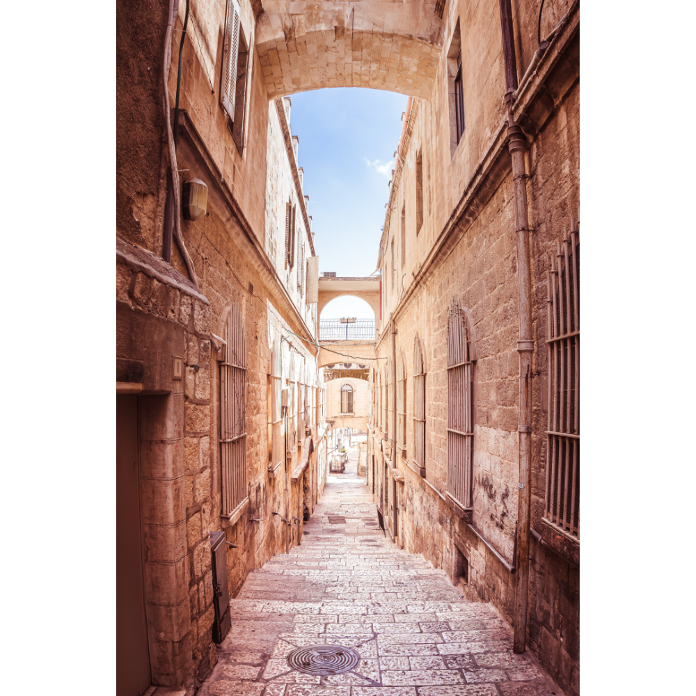 Jerusalem wall art, Old City poster, Israel fine art print, historic alleyway photography, Jerusalem photography print, Middle East architecture print, travel wall decor, timeless art print, Jerusalem photo poster, fine art photography, Israel travel memory