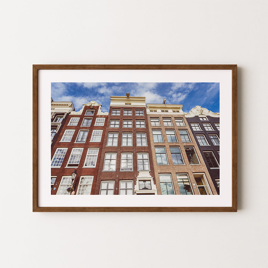 Amsterdam wall art, Amsterdam poster, Amsterdam houses print, iconic Amsterdam houses, Amsterdam fine art print, Amsterdam canal wall art, Netherlands cityscape print, fine art photography Amsterdam