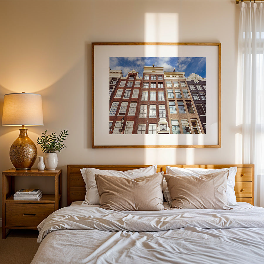 Amsterdam wall art, Amsterdam poster, Amsterdam houses print, iconic Amsterdam houses, Amsterdam fine art print, Amsterdam canal wall art, Netherlands cityscape print, fine art photography Amsterdam