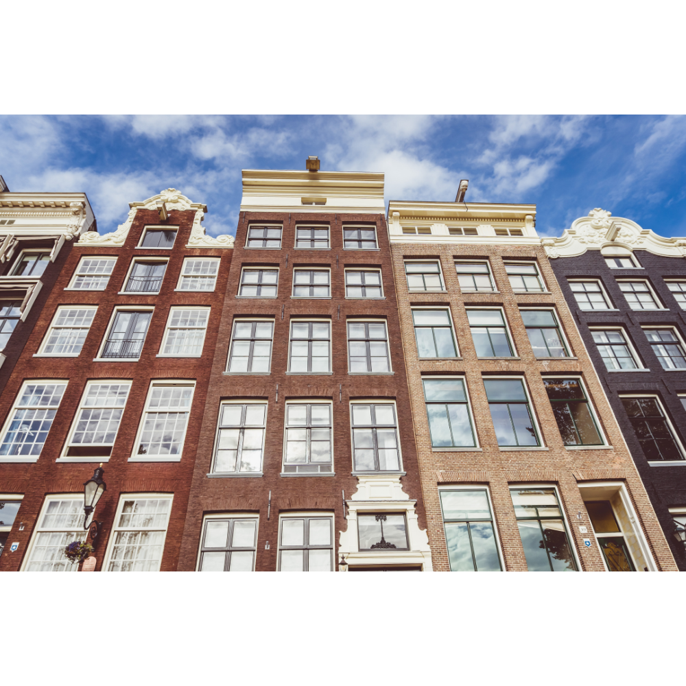 Amsterdam wall art, Amsterdam poster, Amsterdam houses print, iconic Amsterdam houses, Amsterdam fine art print, Amsterdam canal wall art, Netherlands cityscape print, fine art photography Amsterdam