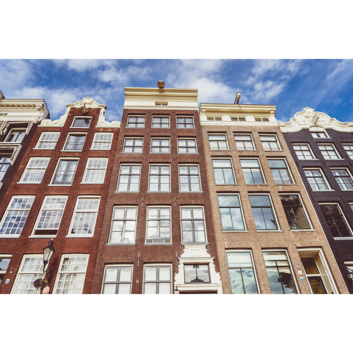 Amsterdam wall art, Amsterdam poster, Amsterdam houses print, iconic Amsterdam houses, Amsterdam fine art print, Amsterdam canal wall art, Netherlands cityscape print, fine art photography Amsterdam