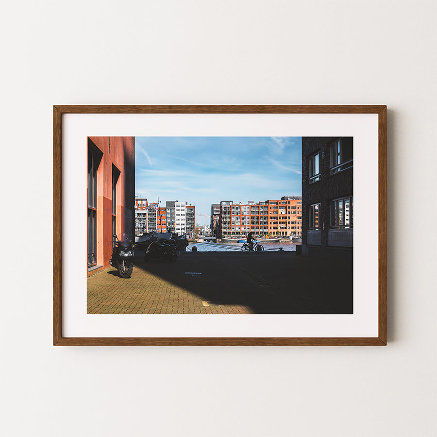 Ijhaven Amsterdam print, Amsterdam harbor wall art, Amsterdam fine art print, waterfront photography print, Amsterdam cityscape poster, modern Amsterdam wall decor, Dutch architecture wall art, maritime fine art, harbor photography wall art, Ijhaven poster, Amsterdam print