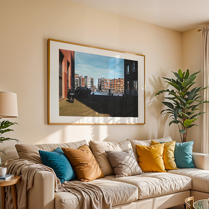 Ijhaven Amsterdam print, Amsterdam harbor wall art, Amsterdam fine art print, waterfront photography print, Amsterdam cityscape poster, modern Amsterdam wall decor, Dutch architecture wall art, maritime fine art, harbor photography wall art, Ijhaven poster, Amsterdam print