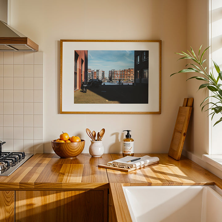 Ijhaven Amsterdam print, Amsterdam harbor wall art, Amsterdam fine art print, waterfront photography print, Amsterdam cityscape poster, modern Amsterdam wall decor, Dutch architecture wall art, maritime fine art, harbor photography wall art, Ijhaven poster, Amsterdam print