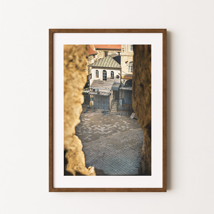 Jerusalem wall art, Jerusalem poster, Old City of Jerusalem print, Israel fine art photography, Tower of David view, cityscape wall art, historical street print, Middle East wall decor, timeless photography print, King David's Tower art