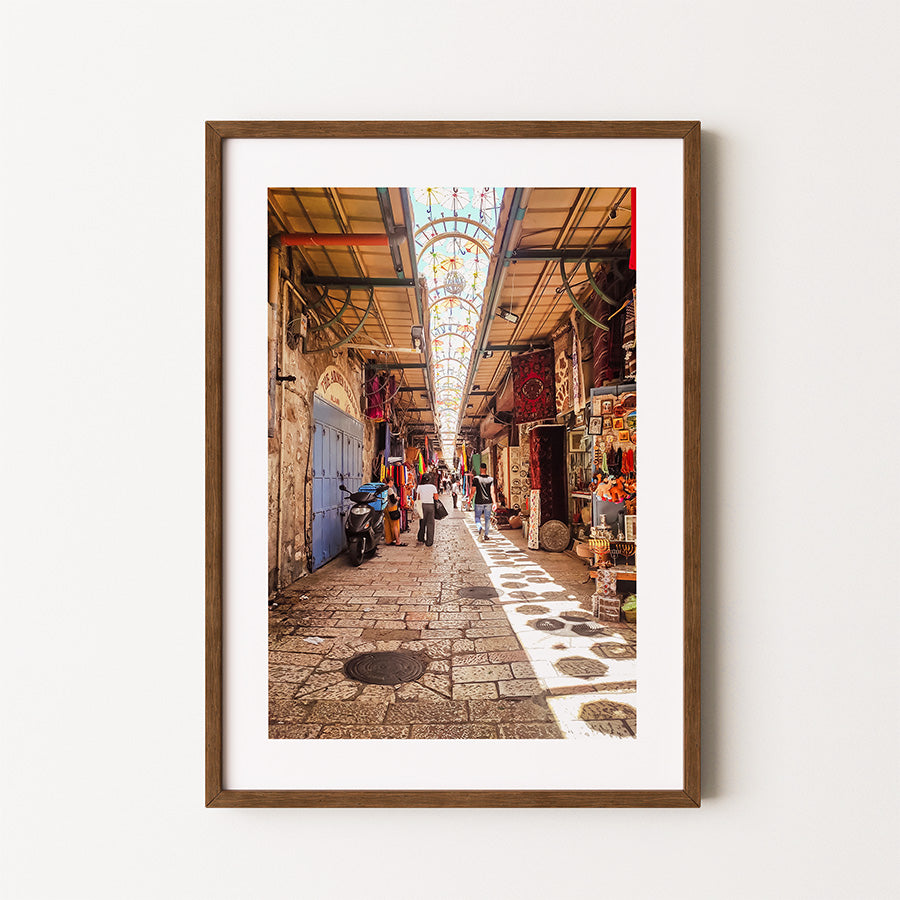 Jerusalem wall art, Jerusalem poster, Jerusalem Old City print, Jerusalem Shuk wall art, Jerusalem Souk art, Middle East travel poster, Israel fine art print, Old City market photography, cultural wall art, Mediterranean decor