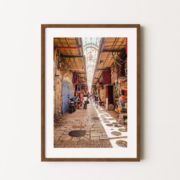 Jerusalem wall art, Jerusalem poster, Jerusalem Old City print, Jerusalem Shuk wall art, Jerusalem Souk art, Middle East travel poster, Israel fine art print, Old City market photography, cultural wall art, Mediterranean decor