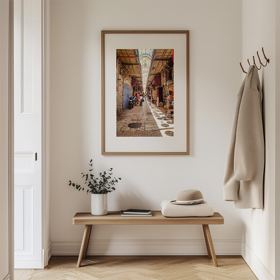 Jerusalem wall art, Jerusalem poster, Jerusalem Old City print, Jerusalem Shuk wall art, Jerusalem Souk art, Middle East travel poster, Israel fine art print, Old City market photography, cultural wall art, Mediterranean decor
