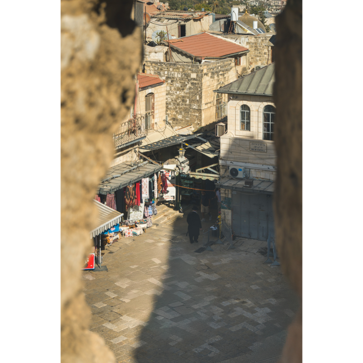 Jerusalem wall art, Old City of Jerusalem print, Jerusalem poster, fine art photography, Israel travel art, cityscape print, Middle East wall art, view from Tower of David, Holy City artwork, timeless photography print, Jerusalem market