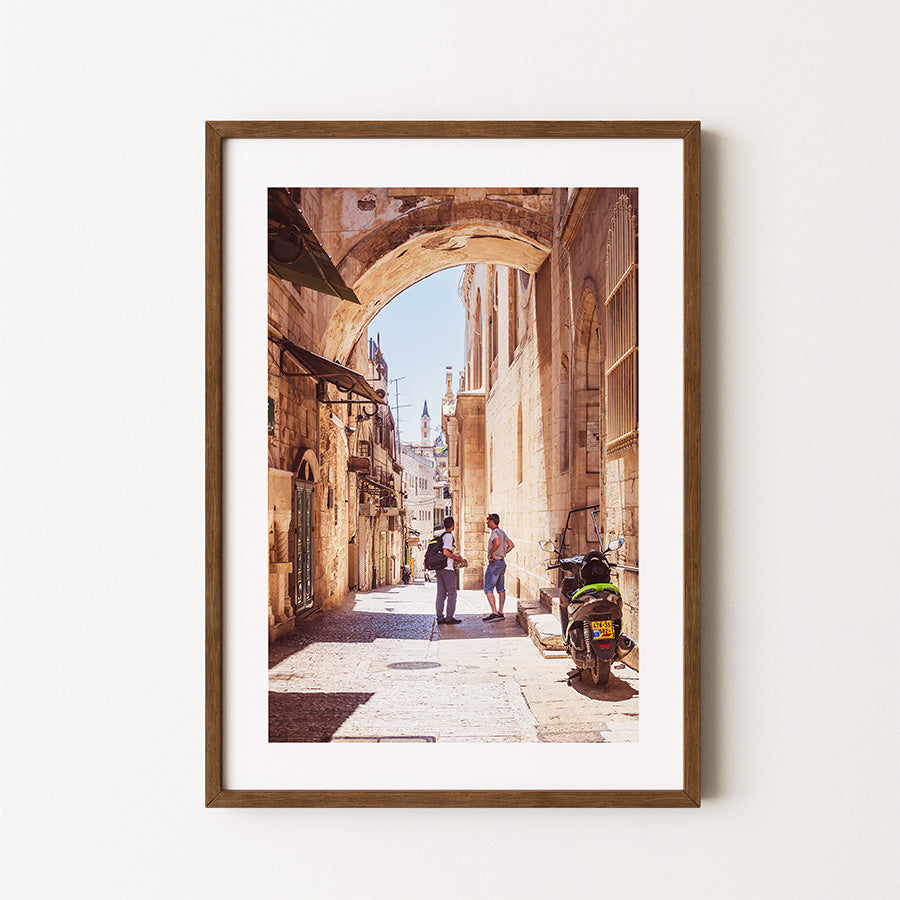 Jerusalem wall art, Old City poster, Israel photography print, Middle Eastern fine art, Jerusalem street print, authentic travel wall decor, timeless architecture photo, Jerusalem print, Israel wall art, street scene poster