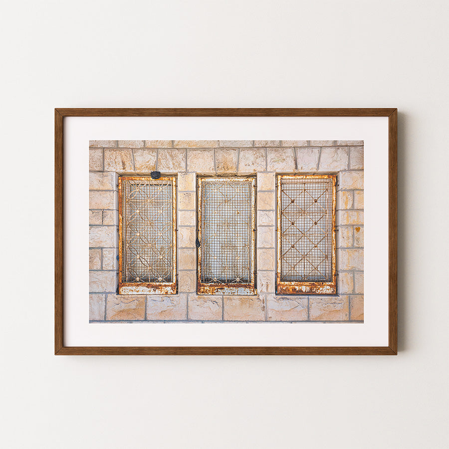 Jerusalem wall art, Jerusalem poster, Jerusalem print, Israel photography print, Old City wall art, fine art print, architecture photo, Israel wall art, travel photography, Jerusalem window photo, storytelling wall decor, Holy Land print