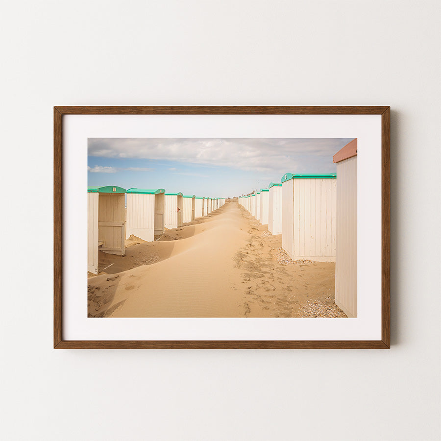 Netherlands beach wall art, Katwijk aan Zee wall art, Dutch coast print, sand dune photo print, summer beach photography, coastal fine art print, beach huts Netherlands, Dutch beach wall decor, seascape poster Netherlands, minimal beach wall art, fine art beach print