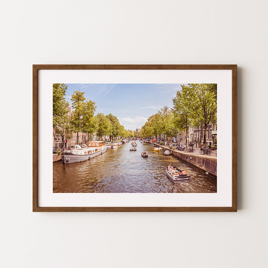 Keizersgracht in Summer, Amsterdam wall art, canal print, Amsterdam travel photography, fine art cityscape, Dutch canal poster, urban wall decor, European photo print, museum-quality wall art