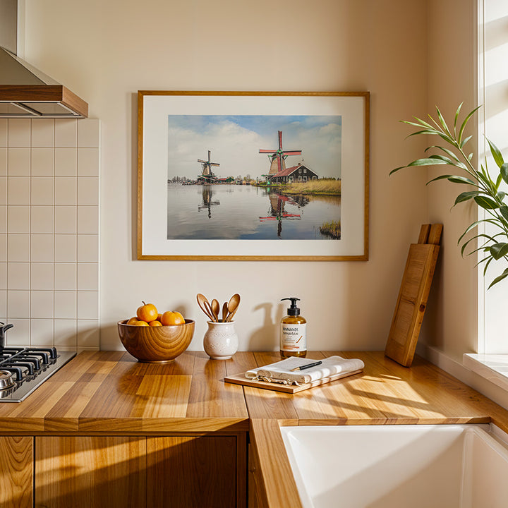 Zaanse Schans Windmills – Netherlands Fine Art Poster