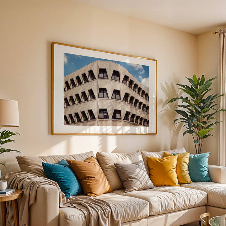 Tel Aviv wall art, Brutalist architecture print, Leumi Building poster, Tel Aviv architecture print, Israel cityscape art, modernist architecture wall art, Tel Aviv fine art print, Brutalist Tel Aviv photo, Tel Aviv poster print, architecture photography wall art