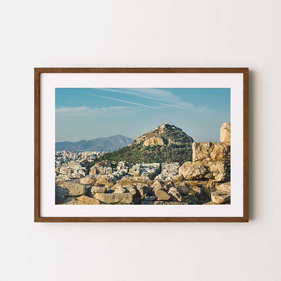 Lycabettus Hill wall art, Athens wall art, Athens photography print, Greece wall art, Lycabettus Hill print, Athens cityscape, Greece photography, Athens poster, Greek landscape wall art, Athens fine art print, Acropolis view print, Mediterranean wall art