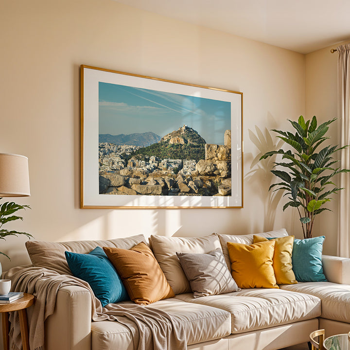 Lycabettus Hill wall art, Athens wall art, Athens photography print, Greece wall art, Lycabettus Hill print, Athens cityscape, Greece photography, Athens poster, Greek landscape wall art, Athens fine art print, Acropolis view print, Mediterranean wall art