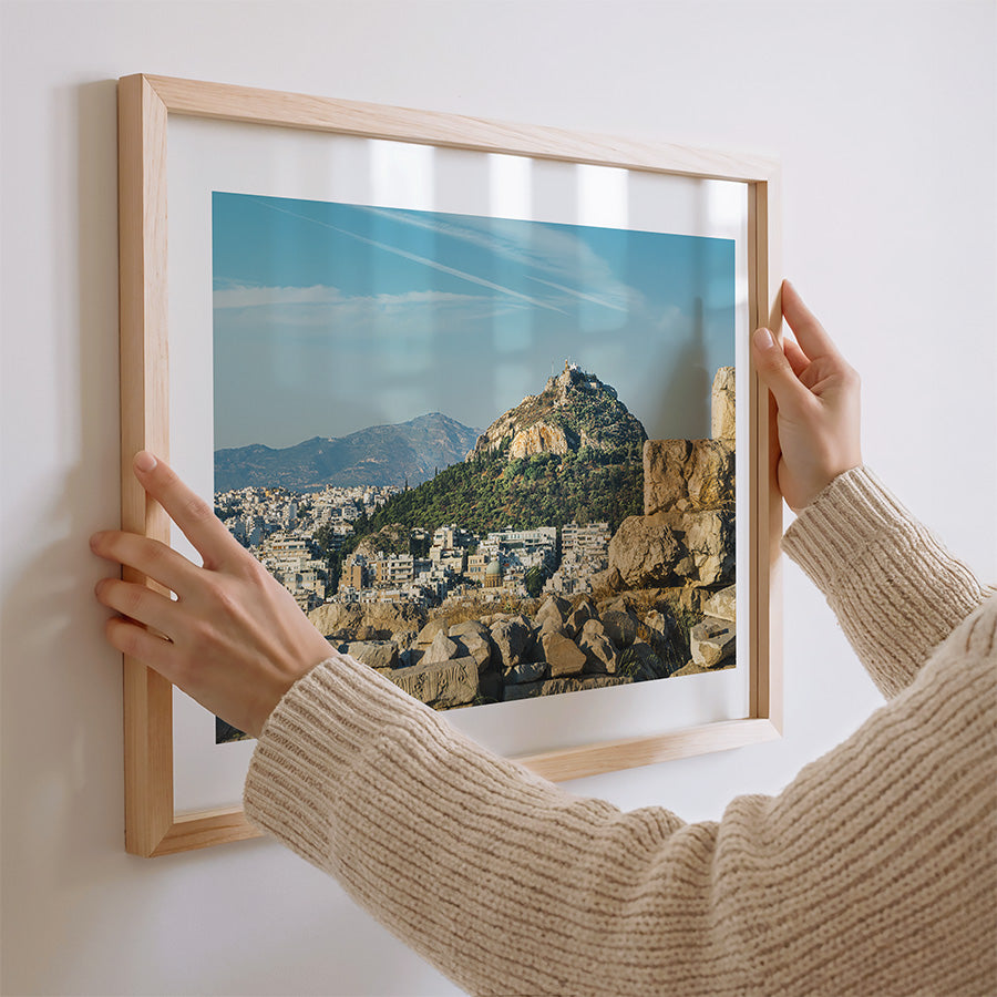 Lycabettus Hill wall art, Athens wall art, Athens photography print, Greece wall art, Lycabettus Hill print, Athens cityscape, Greece photography, Athens poster, Greek landscape wall art, Athens fine art print, Acropolis view print, Mediterranean wall art
