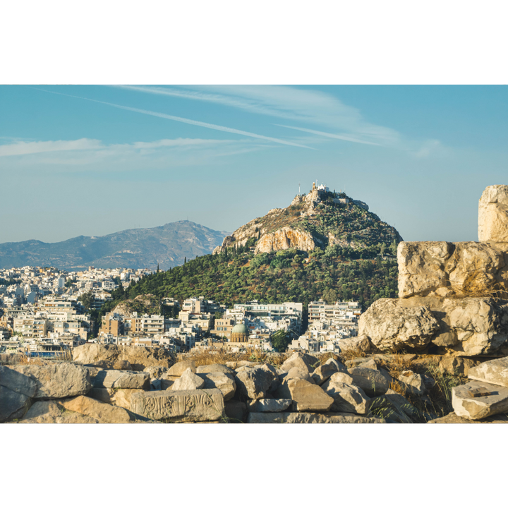 Lycabettus Hill wall art, Athens wall art, Athens photography print, Greece wall art, Lycabettus Hill print, Athens cityscape, Greece photography, Athens poster, Greek landscape wall art, Athens fine art print, Acropolis view print, Mediterranean wall art