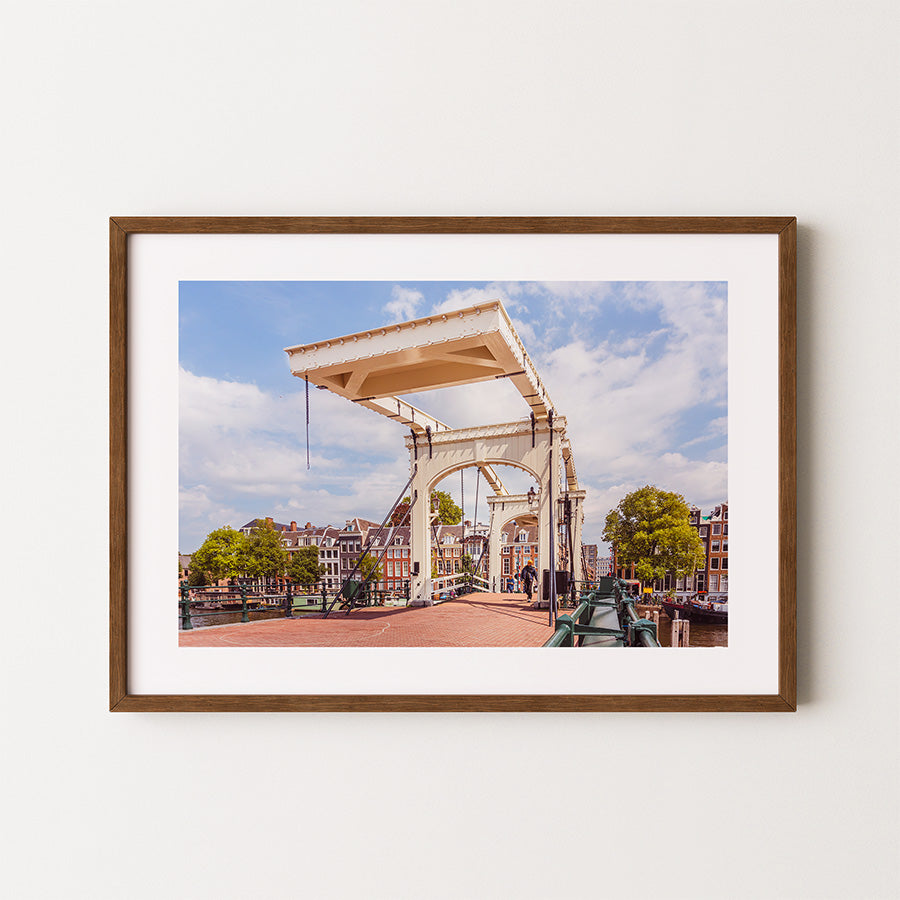 Amsterdam wall art, Magere Brug poster, Amsterdam print, canal bridge art, Dutch architecture wall art, fine art photography, Amsterdam photography print, urban landscape photo, Amsterdam fine art, European city wall decor