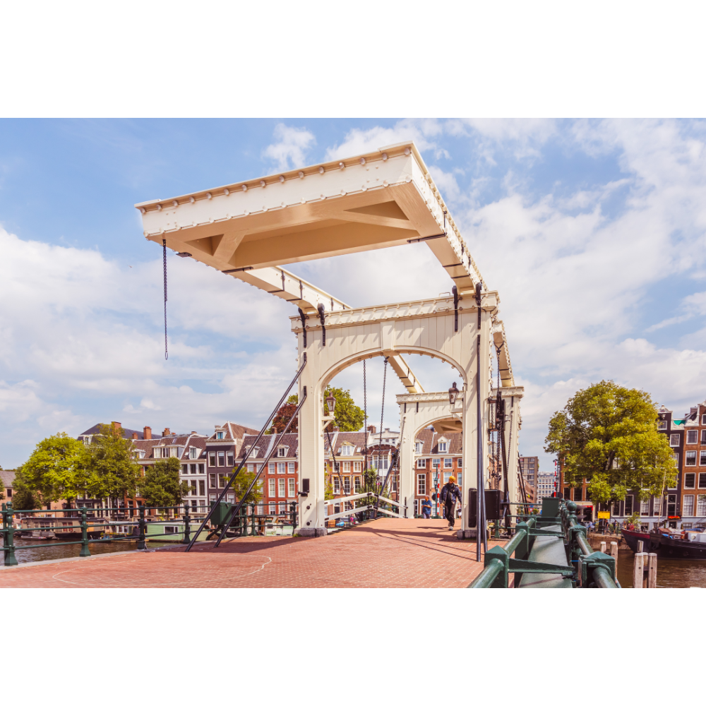 Amsterdam wall art, Magere Brug poster, Amsterdam print, canal bridge art, Dutch architecture wall art, fine art photography, Amsterdam photography print, urban landscape photo, Amsterdam fine art, European city wall decor