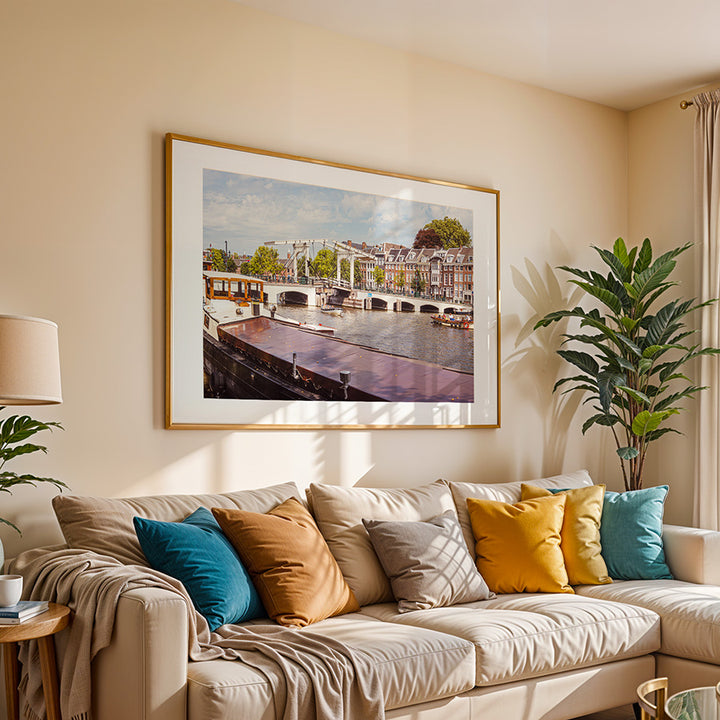 Magere Brug wall art, Amsterdam canal print, Amsterdam bridge poster, Magere Brug print, fine art Amsterdam photography, Amsterdam wall art, Netherlands architecture print, canal bridge art, Magere Brug poster, Amsterdam travel photography