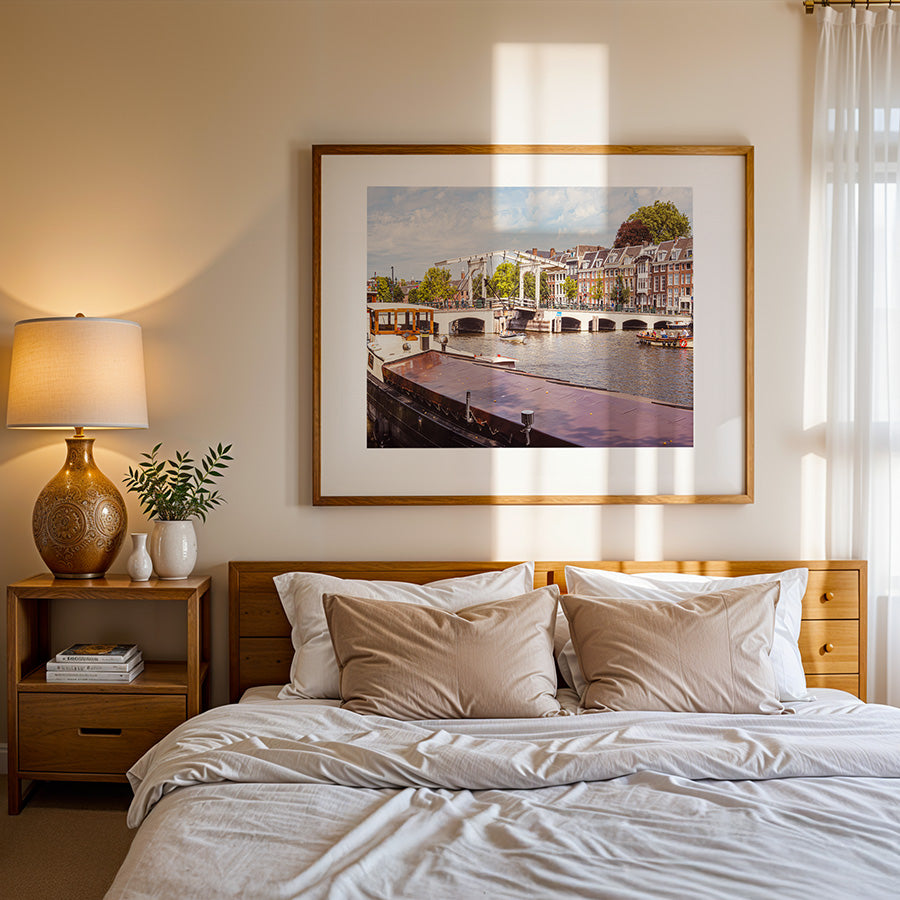Magere Brug wall art, Amsterdam canal print, Amsterdam bridge poster, Magere Brug print, fine art Amsterdam photography, Amsterdam wall art, Netherlands architecture print, canal bridge art, Magere Brug poster, Amsterdam travel photography