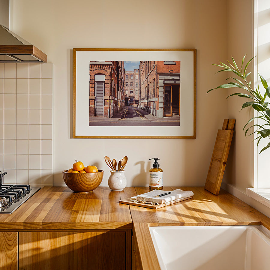 Manchester wall art, Newton Street poster, Manchester cityscape print, fine art photography print, urban photography wall art, architectural photography poster, museum-quality print, sustainable art print, exclusive art poster, UK cityscape wall art