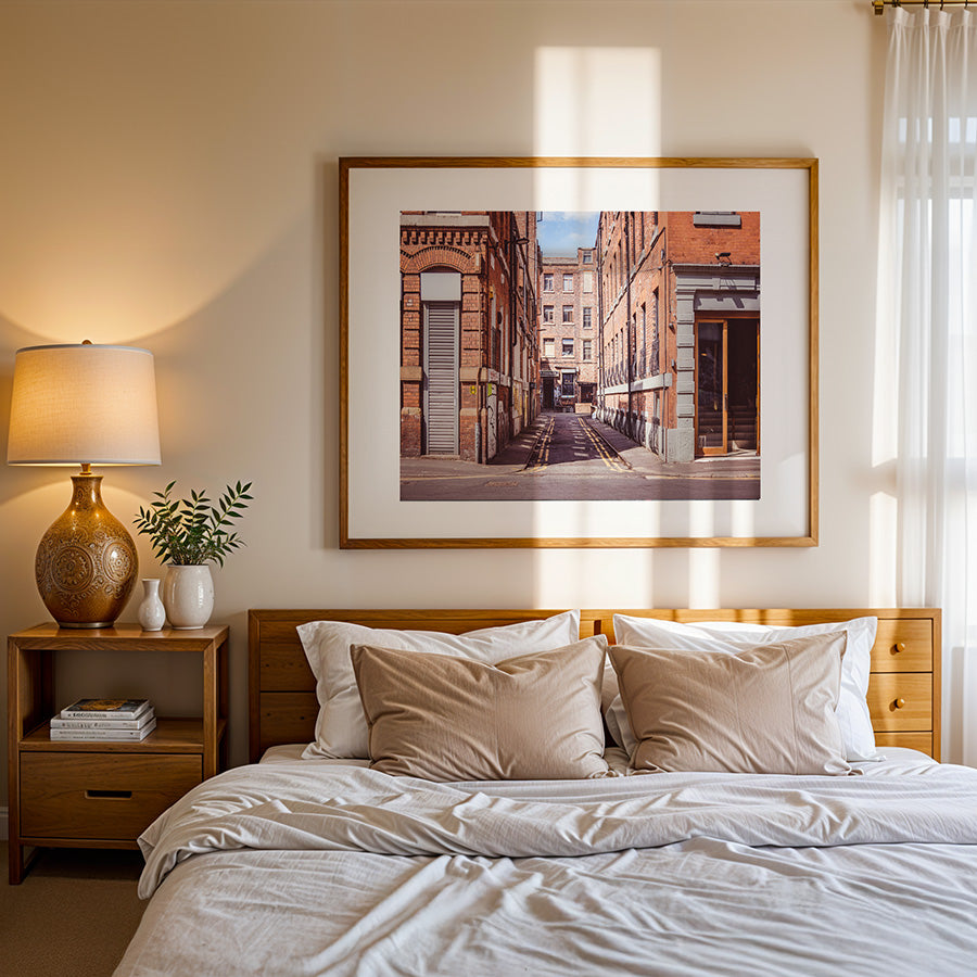 Manchester wall art, Newton Street poster, Manchester cityscape print, fine art photography print, urban photography wall art, architectural photography poster, museum-quality print, sustainable art print, exclusive art poster, UK cityscape wall art