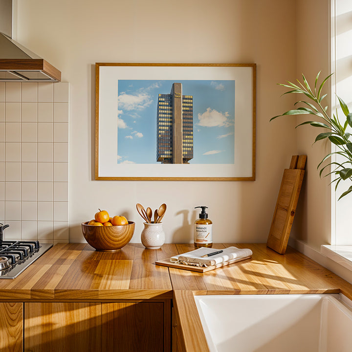 Tel Aviv wall art, Tel Aviv poster, Tel Aviv print, Bauhaus architecture art, Israeli modernist wall art, Migdal HaMea print, brutalist architecture art, urban photography print, fine art Tel Aviv, minimalist architecture poster, museum-quality print