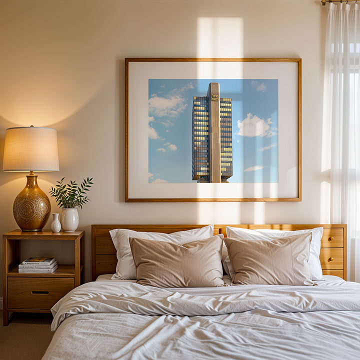 Tel Aviv wall art, Tel Aviv poster, Tel Aviv print, Bauhaus architecture art, Israeli modernist wall art, Migdal HaMea print, brutalist architecture art, urban photography print, fine art Tel Aviv, minimalist architecture poster, museum-quality print