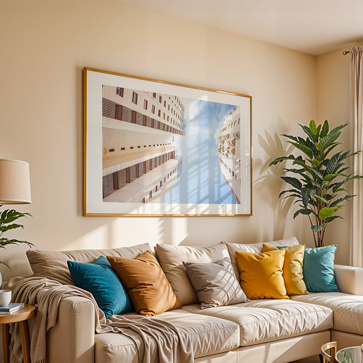 modern Givataim architecture, Givataim wall art, Tel Aviv suburb print, Israel architecture photo, white building print, Israeli cityscape, Givataim poster, modern building art, Mediterranean urban photography, fine art Israel print, Givataim print, modern Tel Aviv area architecture, urban wall art, Israeli modernism poster