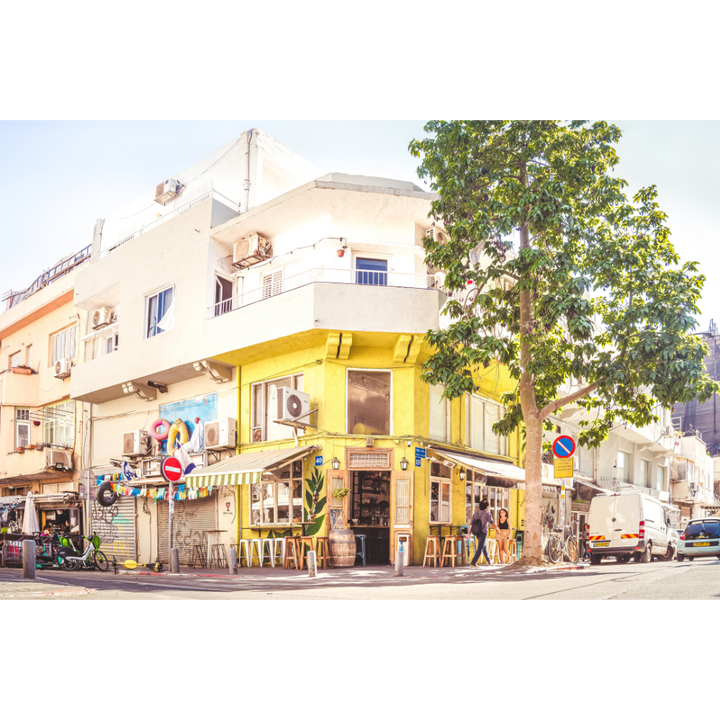 Tel Aviv wall art, Nahalat Binyamin print, Tel Aviv poster, urban photography print, Israel cityscape art, travel wall art, fine art photography print, sustainable art print, museum-quality print, architectural photography