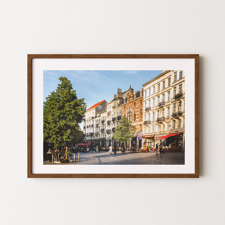 Parvis de Saint-Gilles wall art, Brussels wall art, Brussels poster, Belgium print, Brussels photography print, Saint-Gilles Brussels print, Belgian architecture print, city square wall art, fine art photography print, Brussels travel poster