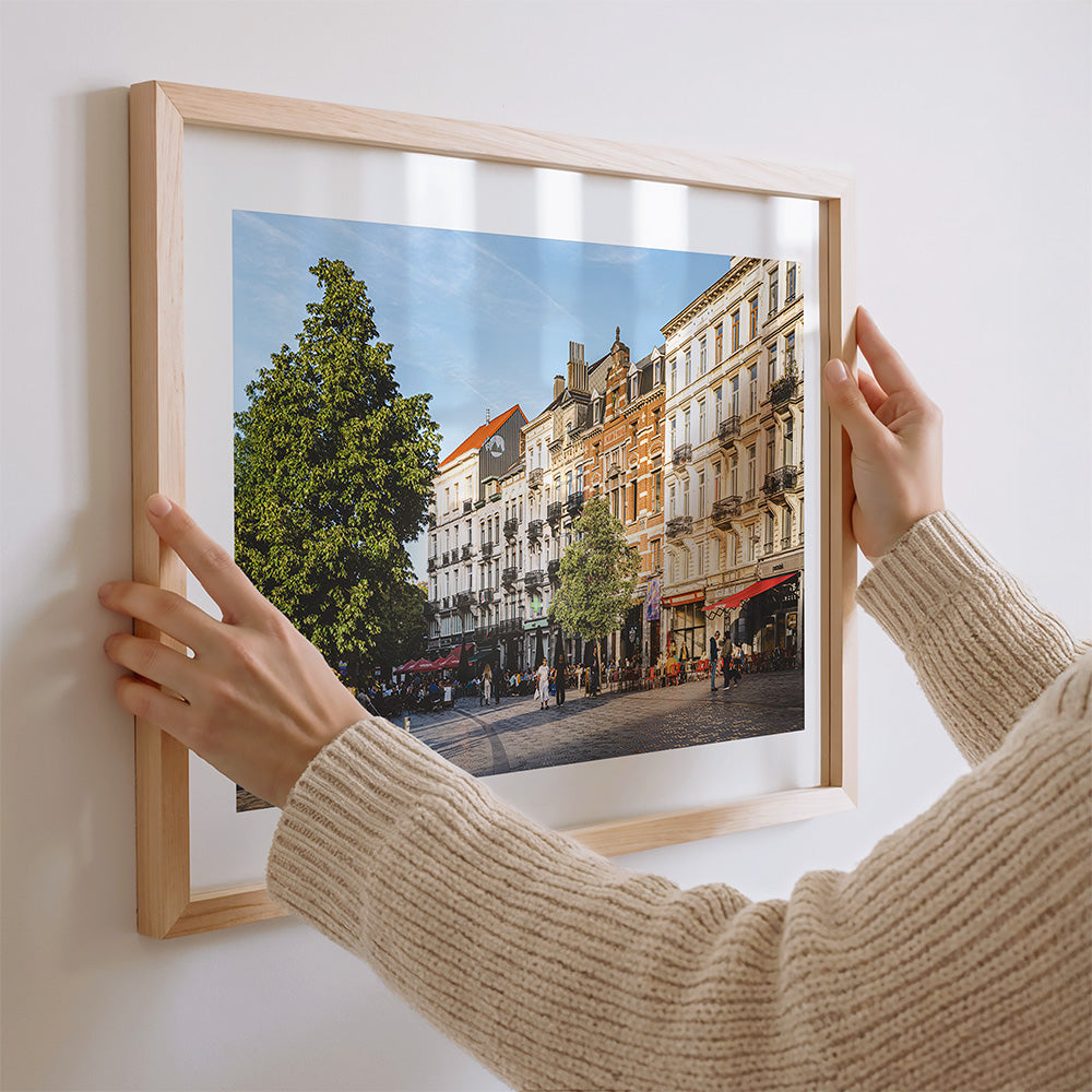 Parvis de Saint-Gilles wall art, Brussels wall art, Brussels poster, Belgium print, Brussels photography print, Saint-Gilles Brussels print, Belgian architecture print, city square wall art, fine art photography print, Brussels travel poster