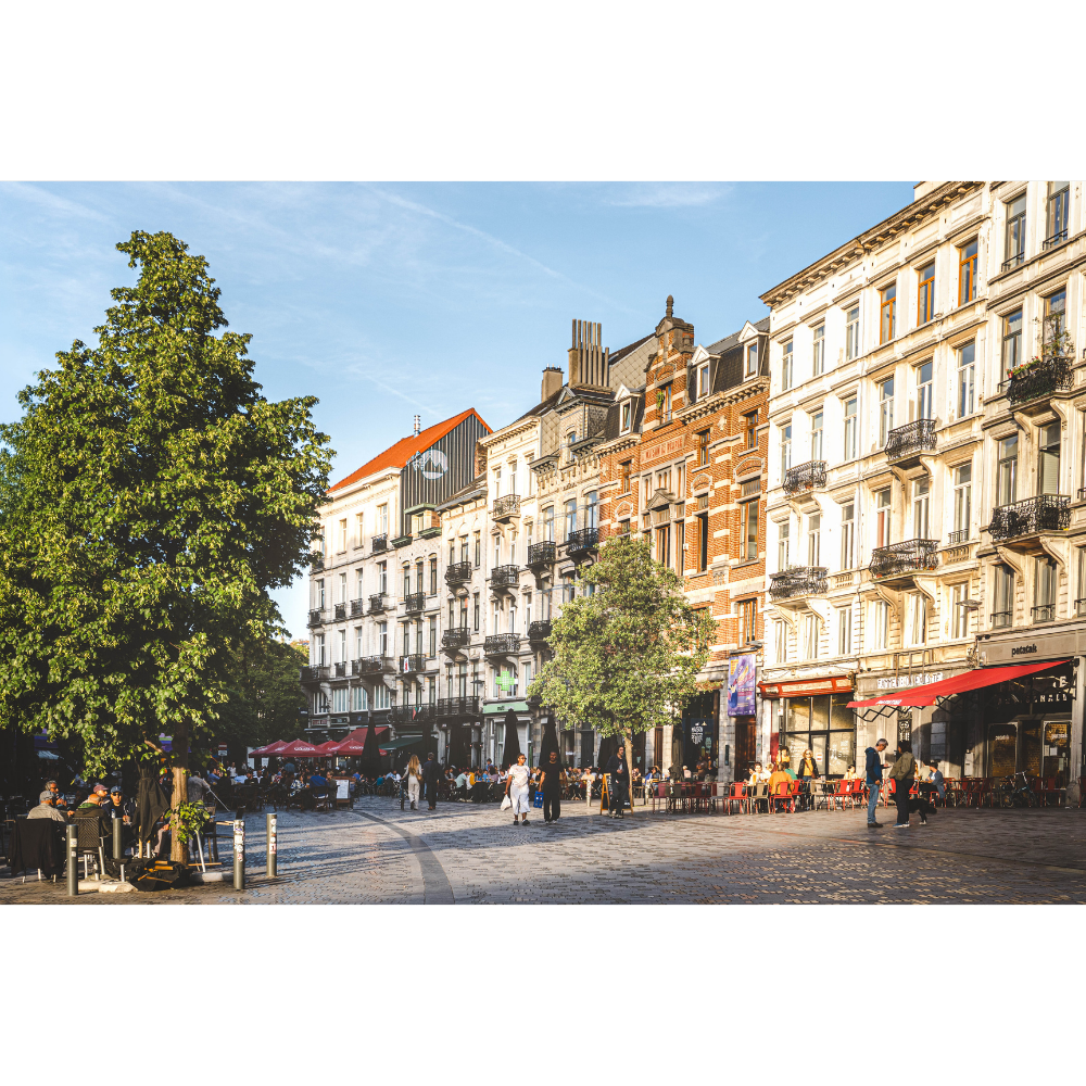Parvis de Saint-Gilles wall art, Brussels wall art, Brussels poster, Belgium print, Brussels photography print, Saint-Gilles Brussels print, Belgian architecture print, city square wall art, fine art photography print, Brussels travel poster